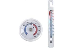 TESTRUT Kühlschrankthermometer Gefrierschrankthermometer Kühltruhenthermometer Ø 7 cm