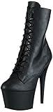  Pleaser Damen ADORE-1020 Klassische Stiefel, Schwarz Faux Leather/Blk Matte), 41 EU