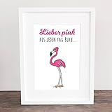 Poster Bild Flamingo Deko Motiv: