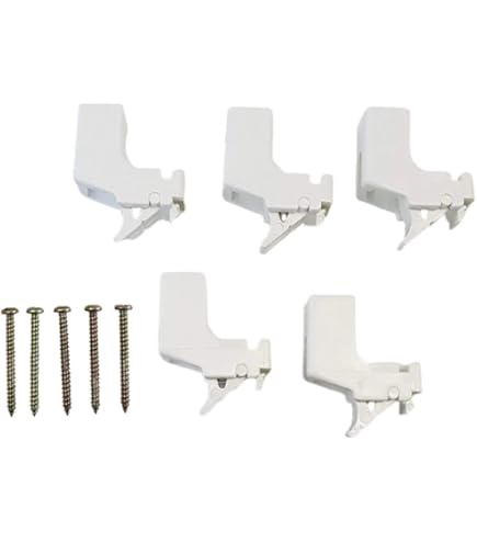 HARRISON DRAPE Weiß Gardinenhalterungen Und Schrauben 5er Pack