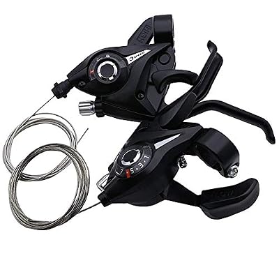 Yililay Vélo Manettes VTT Dérailleur Vitesse de Déclenchement Shifter Groupe Transmission Levier de Frein Combo Manette de Vitesse Levier de Frein avec Câble pour Vélo Vitesse 21 Vitesses 24 Vitesses