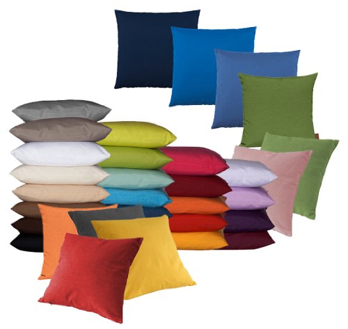 Fino Kissenhülle ca. 50 x 50 cm hochwertig & knitterarm Farbe (30 Grün) 1 Stück - 2