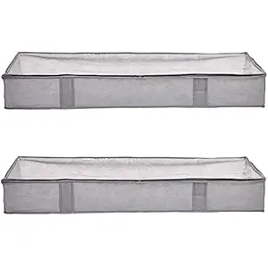 AmazonBasics Under Bed Standard Rectangular Storage Containers with Zipper, 2-Pack