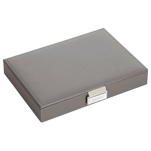 STACKERS Set of 3 ‚CLASSIC SIZE‘ – Mink STACKER Set of 3 Jewellery Box with Grey Velvet Finish Lining - 4