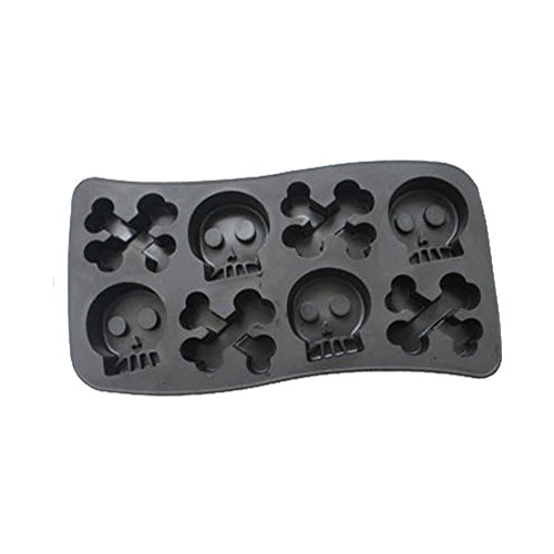 RotSale® Schwarz Cool Eiswürfelform Silikon mit Totenkopf Sommer Party - Eiswürfel Silikonform Geschenkidee