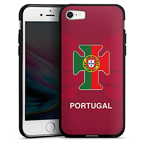 Apple iPhone 8 Silikon Hülle Case Schutzhülle Portugal Em Trikot Fussball Football