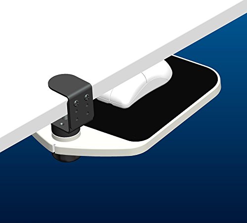 ERGONEER Leicht abnehmbare Rotating Mauspad Positionierung des neuen ergonomischen Mousing Bereich | Clamp-on-Maus-Plattform zu verstecken sich unter Schreibtisch | Swivel Mausablage für eine gesunde Haltung (Schwarze Seite) - 6