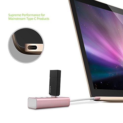 OMARS USB C Hub auf 4 Port USB 3.0 Type C Hub für New Macbook, Macbook Pro 2016, Google ChromeBook Pixel 2015, usw. - 5