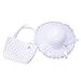 JTC Girls Kids Sun Hat and Handbag Set Children Beach Caps Summer Camp Visor Prop Outfit 1- 5Years Old 9colors (White)