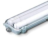 Material ABS + PC Pantalla Estanca con 2 Tubos LED 120cm (6400k)