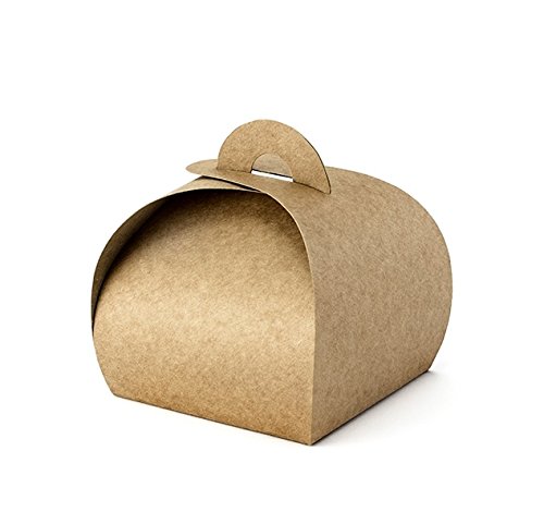 10 Stk Geschenkboxen natur braun gewölbte Kartons Boxen Gastgeschenke für Hochzeit Babyparty Taufe Geburt Gastgeschenk Give Aways Wölbung PUDP21