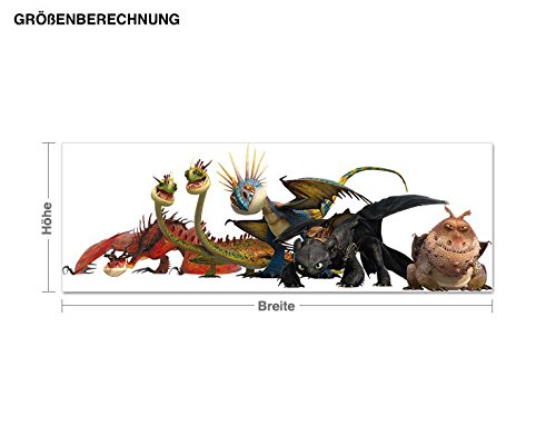 Wandtattoo Dragons Drachengruppe B x H: 100cm x 35cm von Klebefieber® - 2
