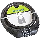 Zozo - 4 L&uuml; Şifreli Halat Kilit 12X100 - Mat Siyah