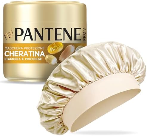 Pantene Pro-V Set Cuffia Seta Per Capelli + Maschera Capelli, Rigenera E Protegge Protezione Cheratina, Aiuta A Riparare I Danni Da Styling In 1 Applicazione, 300ml