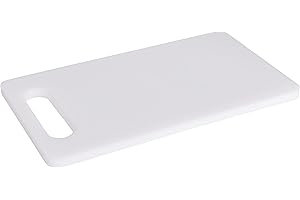 BARCRAFT KitchenCraft Small Chopping Board, Non Stick, Hygienic Plastic, White, 25 x 15 cm