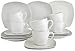 Produktbild Square Weiss Kaffee Service 18 teilig Neu Eckig Porzellan Geschirr Set 6 Personen