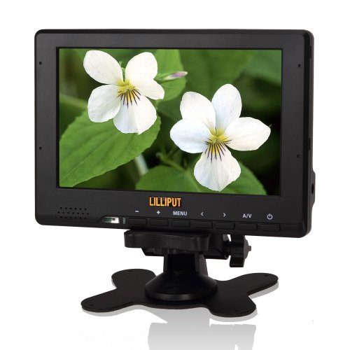 Lilliput Nouveau 7 pouces 667GL HD cam  ra HDMI LCD moniteur surveiller avec sortie pour canon 550D 600D 60D 7D 5D etc HDMI  YUV  entr  es vid  o RCA pour les cam  ras vid  o professionnelles