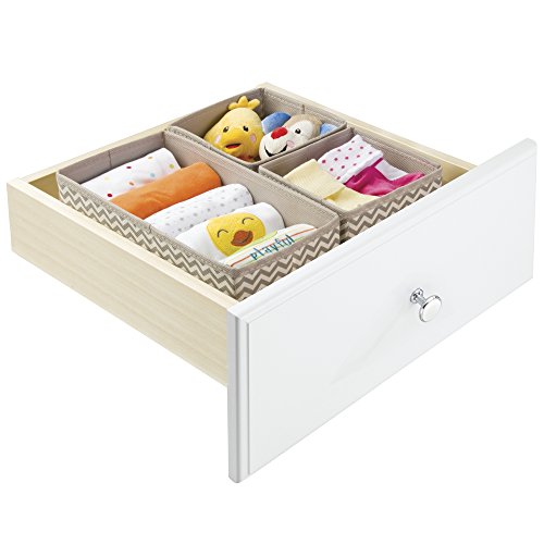 mDesign Stoffbox für Schrank oder Schublade, 6er Set – die ideale Aufbewahrungsbox (Stoff) – flexibel verwendbare Stoffkiste - 4
