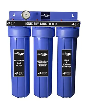 Ionix Sky Tank filteration system | Water softener | German Quality | Whole house water filter| Saltless Water Softner, High filteration capacity/High Pressure Housings (High Pressure Sky tank filter)