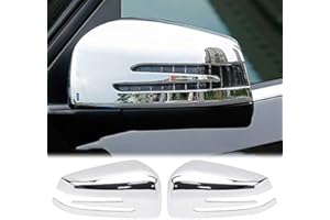 ‎DREAMSEEK Dreamseek Spiegelkappen Seitenspiegelabdeckung für Mercedes Benz GLA CLA GLK A B C E Klasse X156 X204 C117 W212 W176 W246 W204 Abdeckungen Seitenspiegel Außen(Chrom)