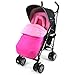 Silver Cross POP Footmuff - Liner & Head-support With Pouches Highly Padded (Raspberry Pink)