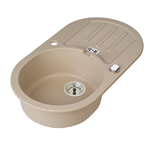 Axis Kitchen Malibu 30 Spülbecken Einbecken Spüle 77x43cm Material Axigranit Küchenspüle Farbe Axis Beige - 2