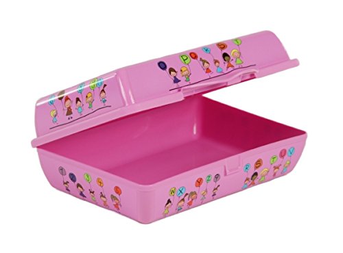 Rotho 1773910417 Brotdose Creative Funbox 0,9 L, Vesperbox mit Motiv für Mädchen, circa 17,6 x 12,6 x 6 cm, rosa - 2