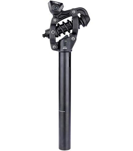 CONTEC Sattelstütze Nara Air Link+ 58 mm Federweg, Aluminium, Schwarz, Mountainbike, Federsattelstütze Sport & Freizeit