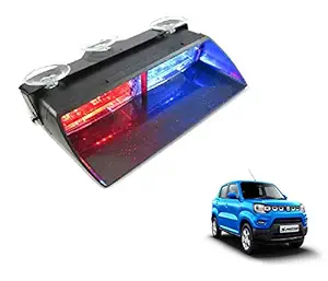 Auto Hub 8 LED Police Lights Red Blue Flashing Car Light for Maruti Suzuki S-Presso