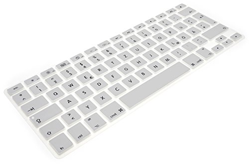 MyGadget MacBook Tastaturschutz QWERTZ für Apple Air 13″ / 13″ & 15 Pro Retina (deutsche Tastatur) – Silikon Silikonschutz in Silber - 6