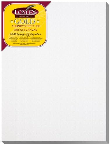 Loxley Gold 16 x 12-inch 40 x 30 cm 37mm Chunky Deep Edge Artist Quality Stretched Canvas Primed