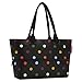 Produktbild reisenthel Shopper e1 dots schwarz Einkaufstasche Schultertasche 12 L - 18 L