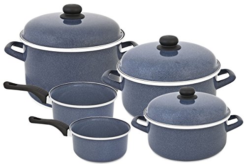 Menax - Cookware Set - 8 Pieces - Vitrified and Nonstick Steel - Induction - Made in Spain