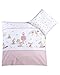 Produktbild Julius Zöllner 8510016112 Bettwäsche Happy Animals, 80/80 cm + 35/40 cm, rosa