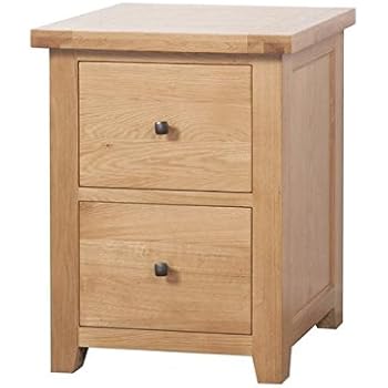 Devon Solid Oak 2 Drawer Filing Cabinet/Natural Oak ...