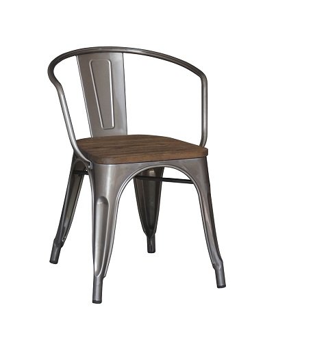 Silla madera y metal