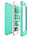Produktbild Yokata für iPhone 6 Plus/iPhone 6S Plus Hülle + Panzerglas, Hardcase Schutzhülle 2 in 1 Handyhülle Ultra Dünn Slim 360 Grad Full Body Anti-Rutsch Kratzfest Hart PC Bumper - Minze Grün