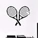 Produktbild Finloveg Tennis Sport Wandtattoo Vinyl Tennis Sport Spiel Wandaufkleber Sport Raumdekor Tennis Ball Wandkunst Wand Gym Aufkleber 42X36 Cm