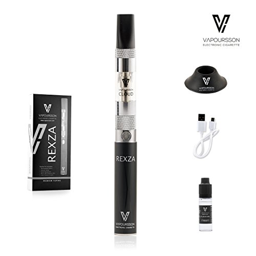 Vapoursson Rexza | Kit de cigarrillo electr&oacute;nico | Cloud Claromizador | Bater&iacute;a recargable Micro USB | 10ml de e-l&iacute;quido de tabaco | Soporte de silicona | E Shisha | Vapeador premium