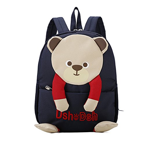 Preisvergleich Produktbild Babimax Kinderrucksack Kindergepäck 30x24x10 cm wasserdicht Kindergarten 4 - 6 Jahre(Dunkelblau)
