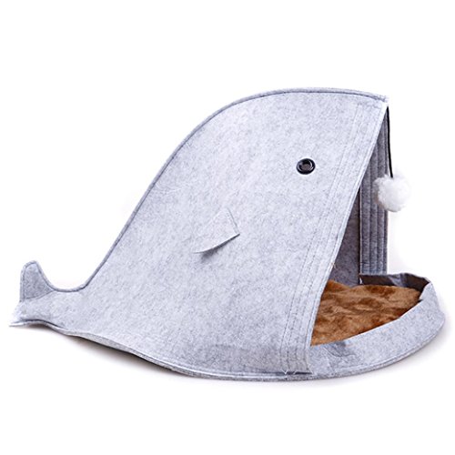 Upxiang Foldable Shark Shape Pet House Pet Bed For Cats And Small