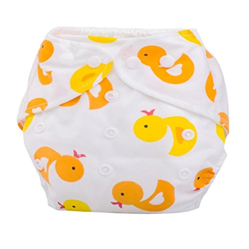 Yistu Washable Nappy, Newborn Baby Cloth Diaper Cover Adjustable Reusable Washable Nappy (D)