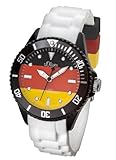 s.Oliver Fußball WM Damen-Armbanduhr Deutschland Analog Quarz Silikon SO-2890-PQ