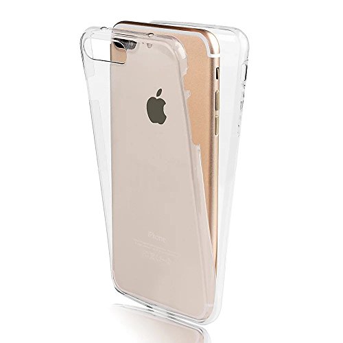 JIREH 80374- Funda de doble cara 360 para iPhone 7 4 7    de silicona transparente
