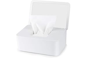 ‎O-KINEE O-Kinee Feuchttücher-Box mit Deckel - Toilettensperrung in Weiß aus Kunststoff für Baby, Zuhause und Büro