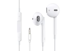 MAGTOYBALLU Für 3,5 mm In-Ear Kopfhörer [Apple MFi Zertifiziert] mit Kabel mit Mikrofon und Lautstärkeregelung für Ohrstöpsel und Premium HiFi Sound, ideal für iPhone, Galaxy, Sony, Huawei, MP3 Player weiß