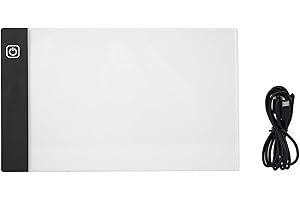 PHEFOP Tablette lumineuse rechargeable A3, tablette lumineuse de traçage à LED, tableau lumineux pour peinture artistique, tablette lumineuse ultra fine, planche à dessin portable