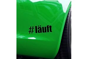 Dinger-Design Aufkleber Hashtag #läuft Auto Tuning Decal Stickerbomb (Schwarz)