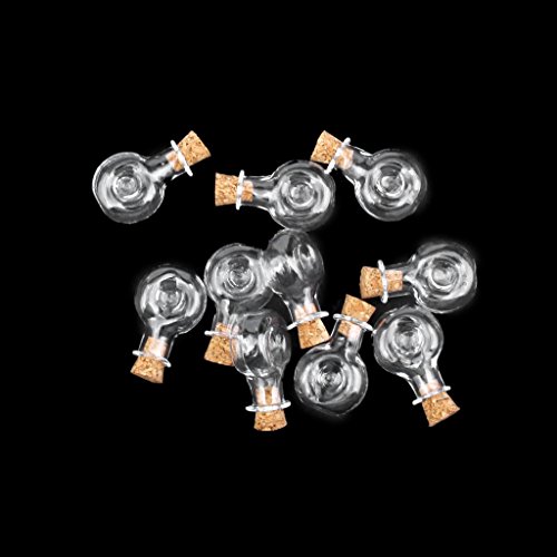 Mini Glass Kork Flasche XO Winebottle Jars Vials Wunsch Flasche Love Note 10 Stk. - 5