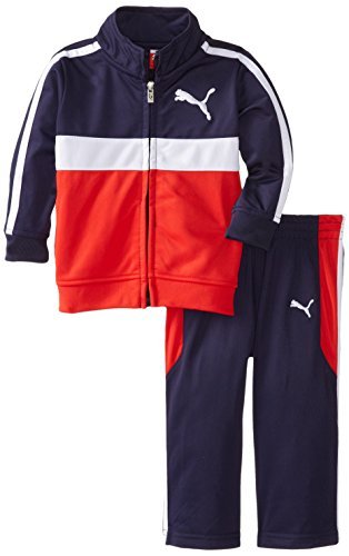 PUMA - Kids Babys Infant Color Block Tricot Set, Peacoat, 12 Months Color: Peacoat Size: 12 Months